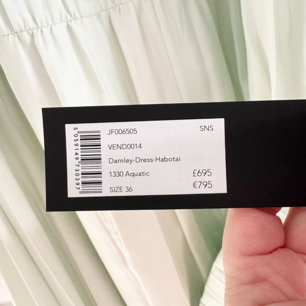 Joseph "Darnley" Silk Habotai Dress in "Aquatic", size 36 (fits like a 2/4) - Picture 7 of 9